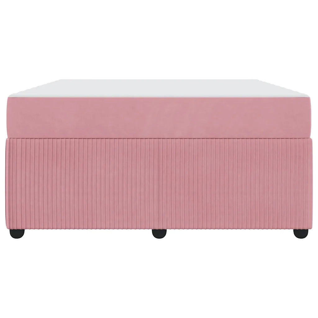 Struttura del letto con materasso Rosa 140 x 200 cm Tessuto 3398404