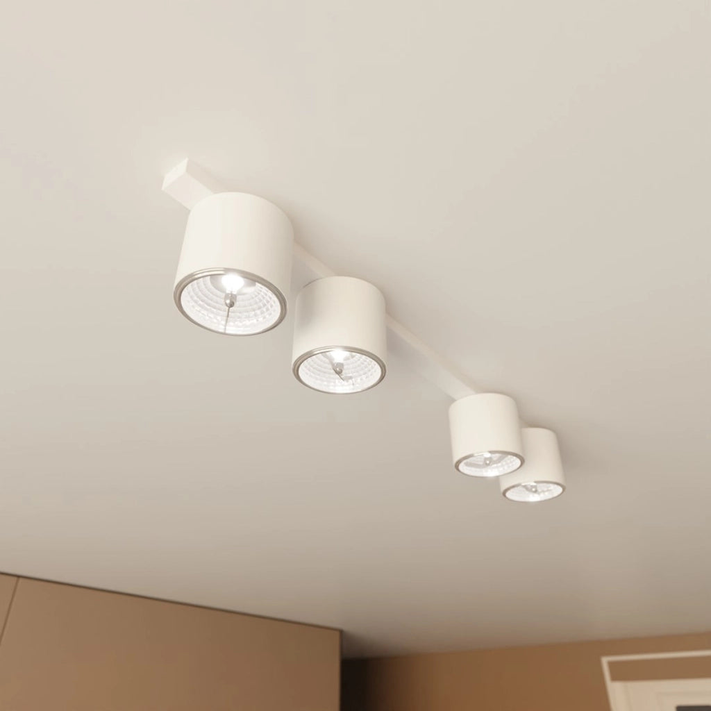 Lampada a sospensione Nano in acciaio bianco