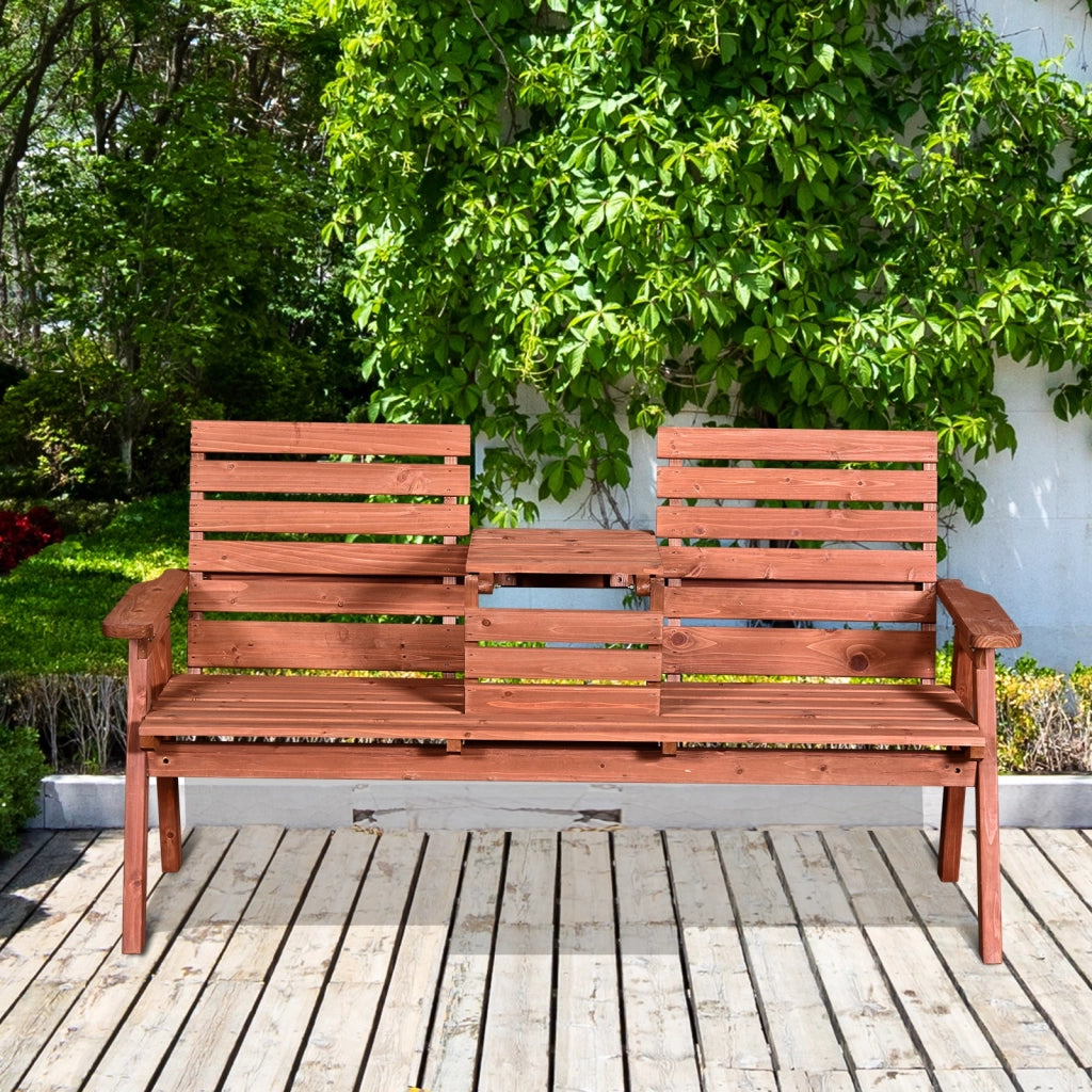 Panchina Esterni Legno Abete 2/3 Posti, Convertibile 160x68x92cm