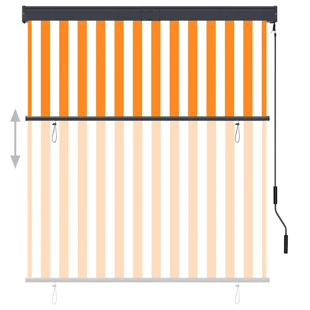 Tenda a rullo | Tenda avvolgibile per Esterni 140x250 cm Bianco e Arancione