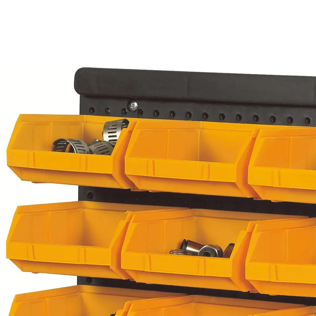 Kit Contenitori 32 pz con Pannelli a Parete Giallo e Nero cod mxl 61317