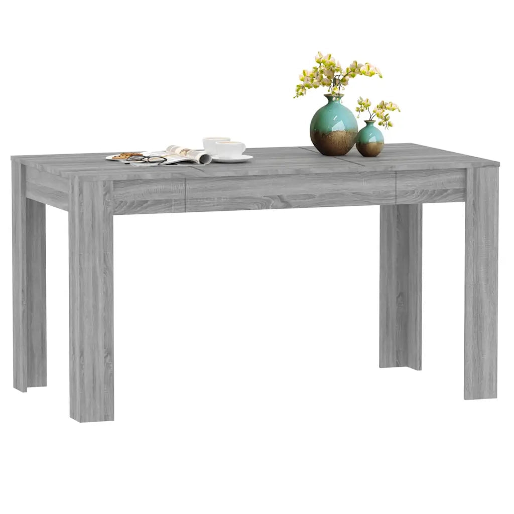 Tavolo da Pranzo | Tavolo da cucina Grigio Sonoma 140x74,5x76 cm Legno Multistrato