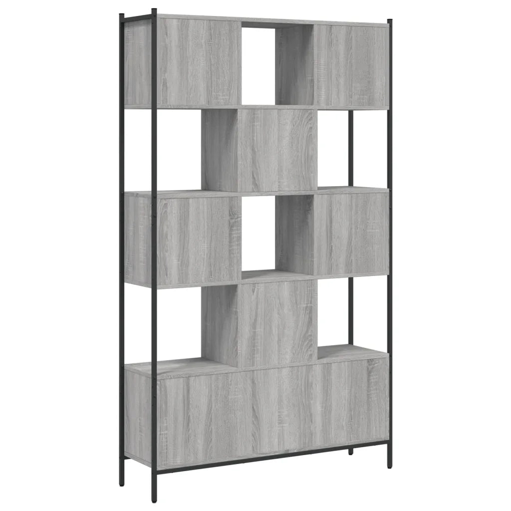 Libreria-Scaffale per Libri-Mobile di Stoccaggio Grigio Sonoma 102x28x172 cm in Legno Multistrato