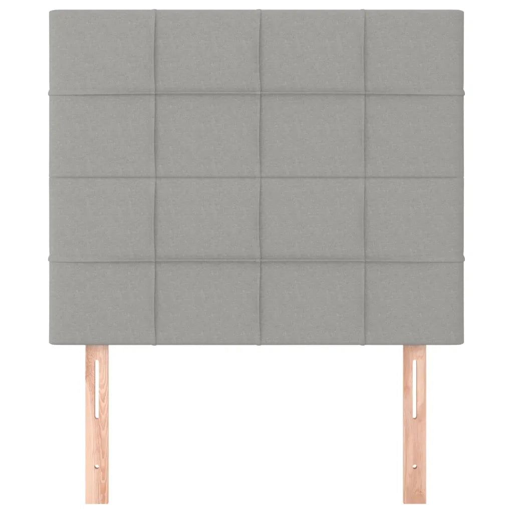 Testiera | Testata Grigio Chiaro 100x5x118/128 cm Tessuto