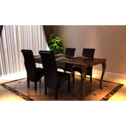 Sedie da Pranzo 4 pz Marroni in Similpelle 160319