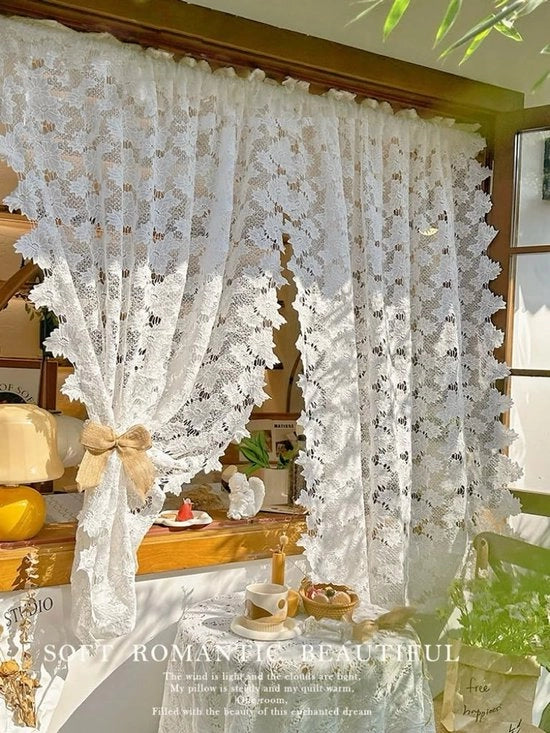 Gordino decorativo per cucina e soggiorno - 1 pezzo - bianco - 120 x 100 cm