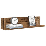 Mensole da Parete 2pz Legno Vecchio 75x16,5x16,5 cm Truciolato 860038