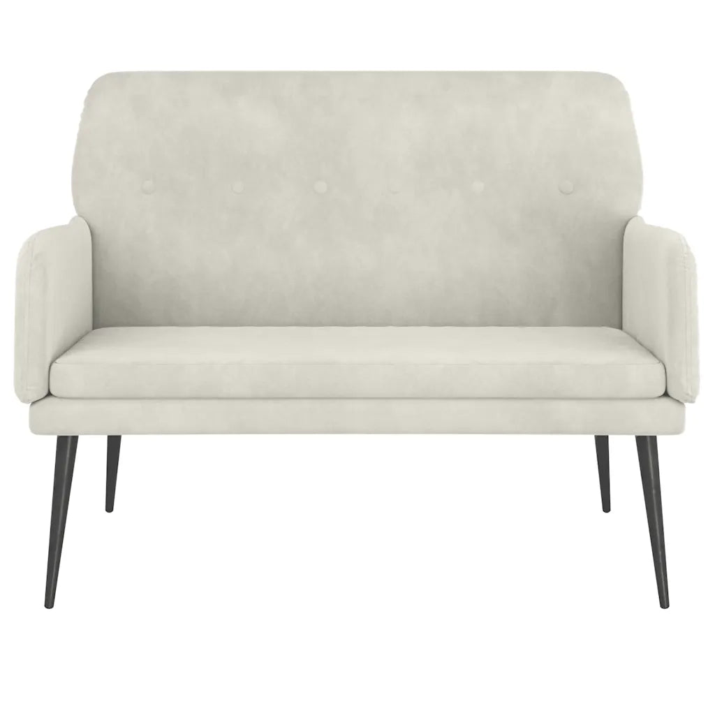 Panca Crema 108x79x79 cm in Velluto CFW7648212
