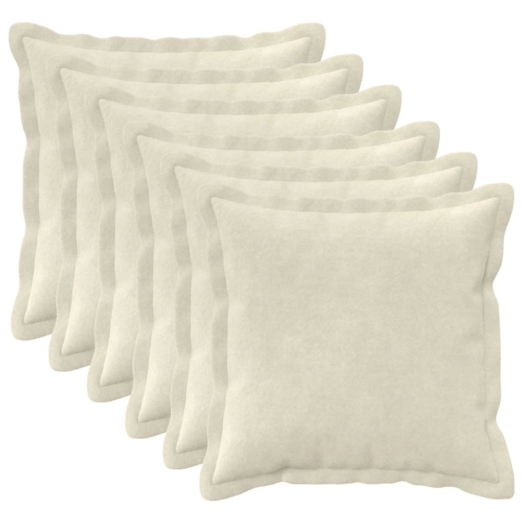 Cuscino con cuscino HOUTEN 6 pz Crema Fleece in microfibra 934793