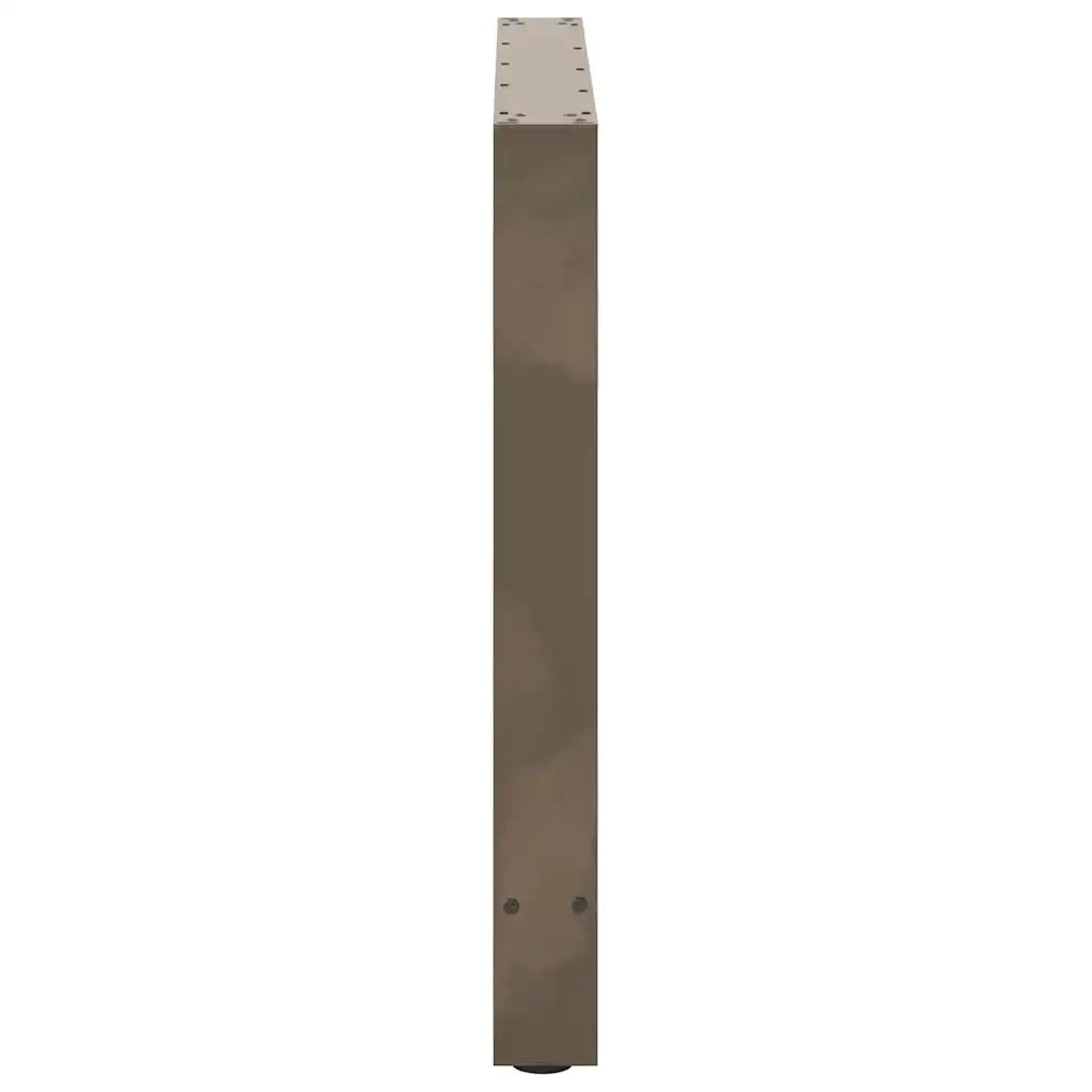 Gambe per tavolo da pranzo in acciaio naturale 2 pz 70x(72-73) cm Acciaio 4013311