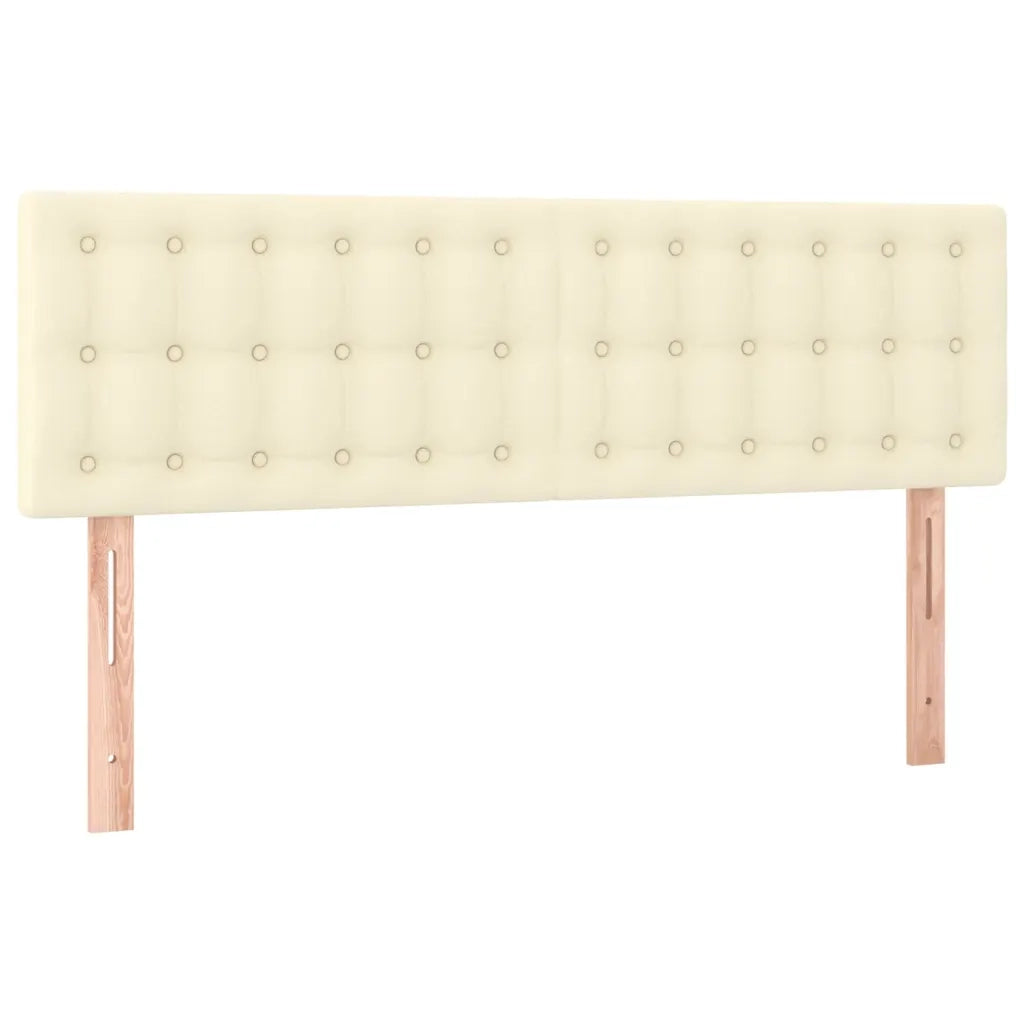 Testiera | Testata Crema 144x5x78/88 cm in Similpelle