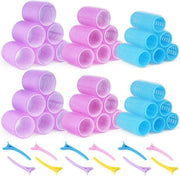 Rollatori per Capelli 36 Pezzi e 12 Clip per Capelli - Spille per Capelli Autoadesivi per Stile Capelli