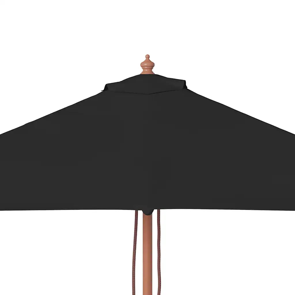 Ombrello | Parasolne da Giardino con Palo in Legno 150x200 cm Nero