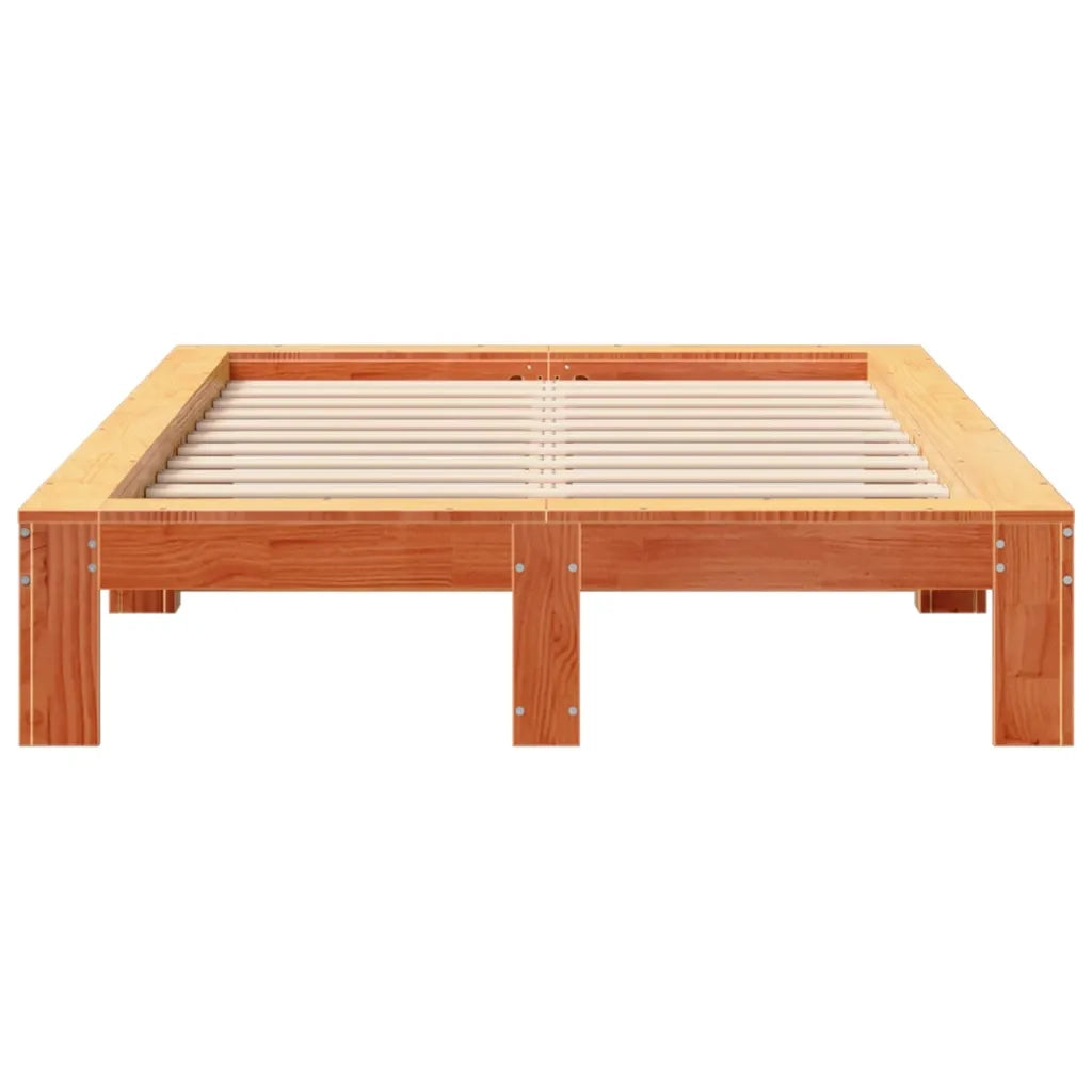 Letto senza Materasso Marrone Cera 120x190 cm in Legno di Pino 3308752