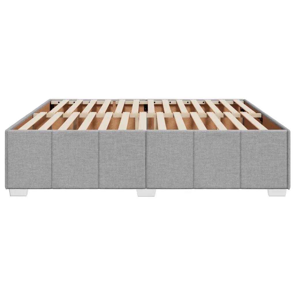 Giroletto senza Materasso Grigio Chiaro 200x200 cm Tessuto