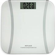 Ponderosimetro - Ponderosimetro per persona Ponderosimetro elettronico precisione massima 50 g misurazioni precise modello di ingresso con piedi in tessuto fino a 180 kg colore bianco