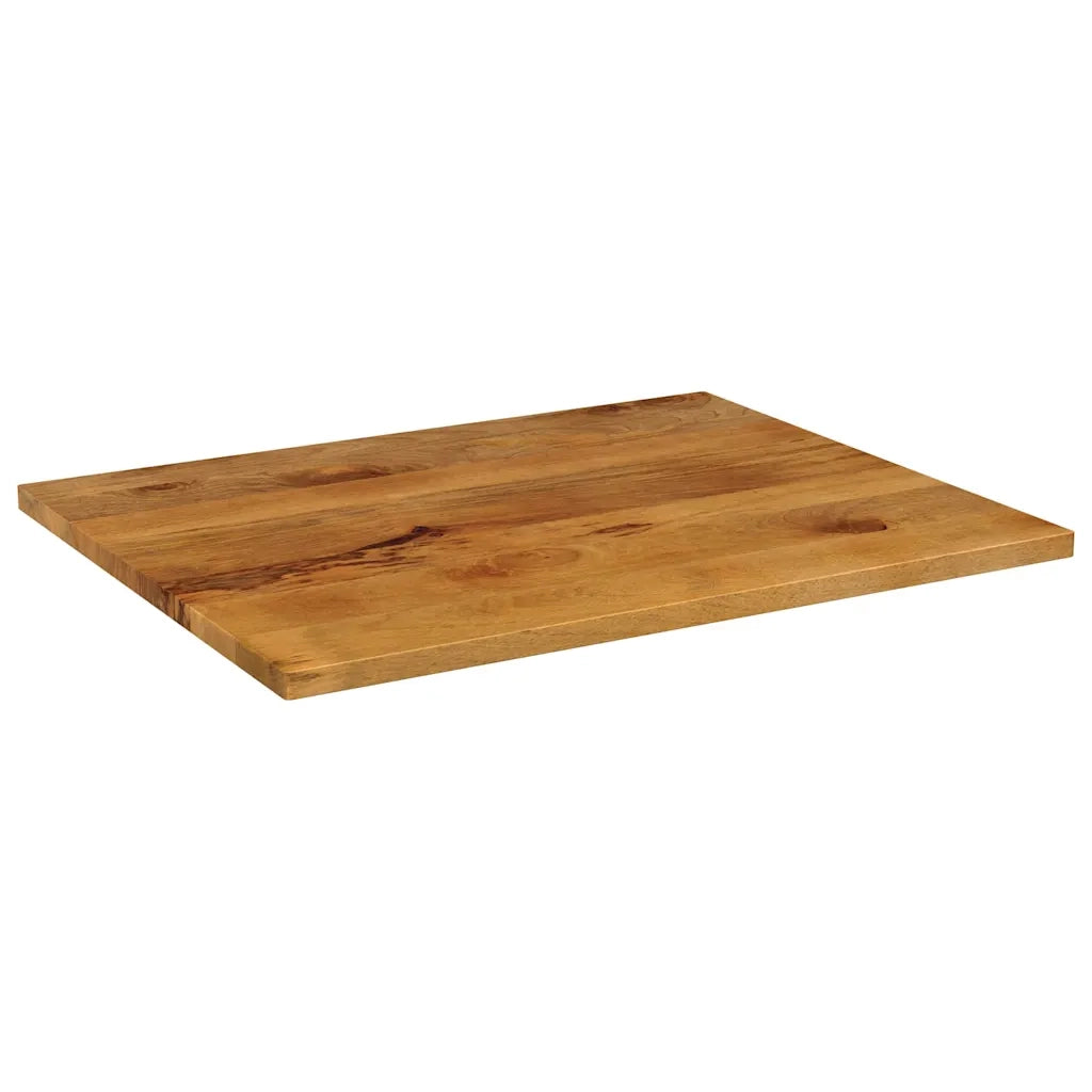 Piano per Tavolo 100x80x2,5cm Rettangolare Legno Massello Mango 371612