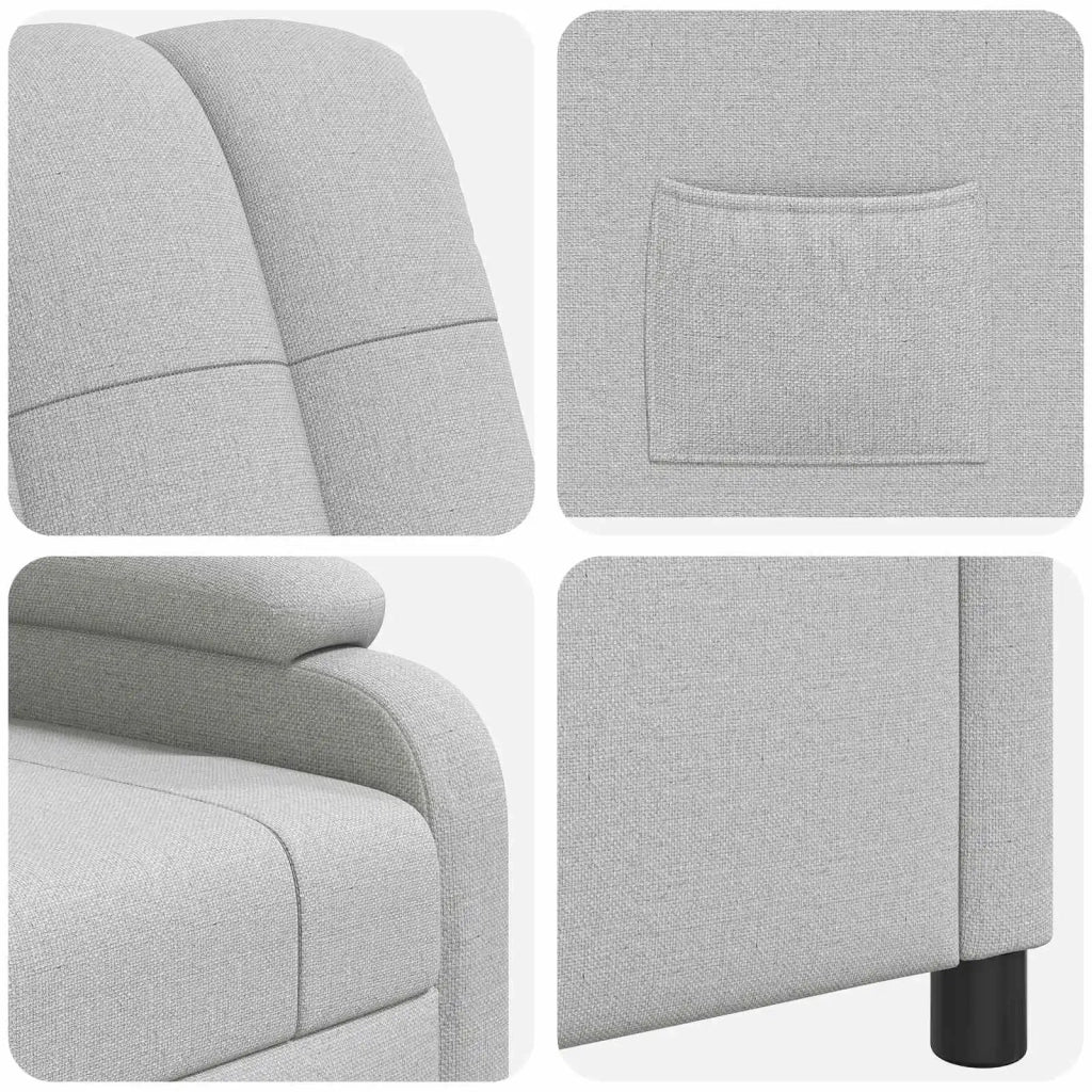 Divano Sedia-Poltrona reclinabile Grigio Nuvola Tessuto 346325