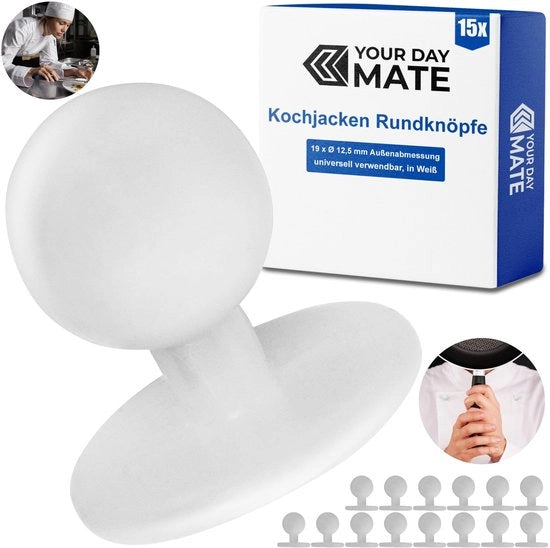 Knotty set per tubi di cottura, 15 pezzi, in bianco, 19 x Ø 12,5 mm lato esterno, knotty tubi cottura uniformi, knotty set tubo cottura, knotty set cucina, set di knotty tubo cottura, set di knotty per cucina