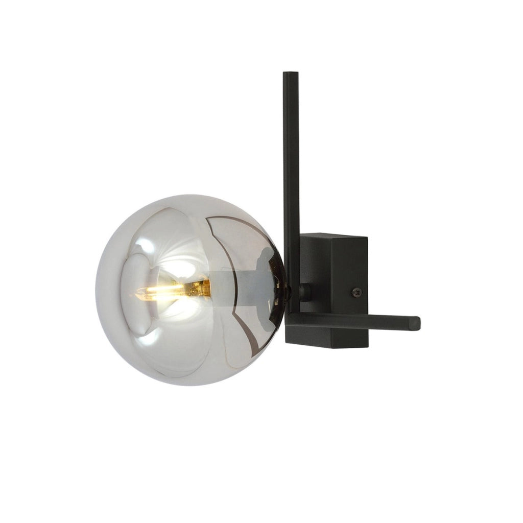 Lampada da soffitto Imago in acciaio nero e vetro grafite