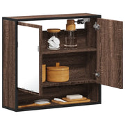 vidaXL Mobile Bagno Specchio Rovere Marrone 65x20x60 Legno Multistrato