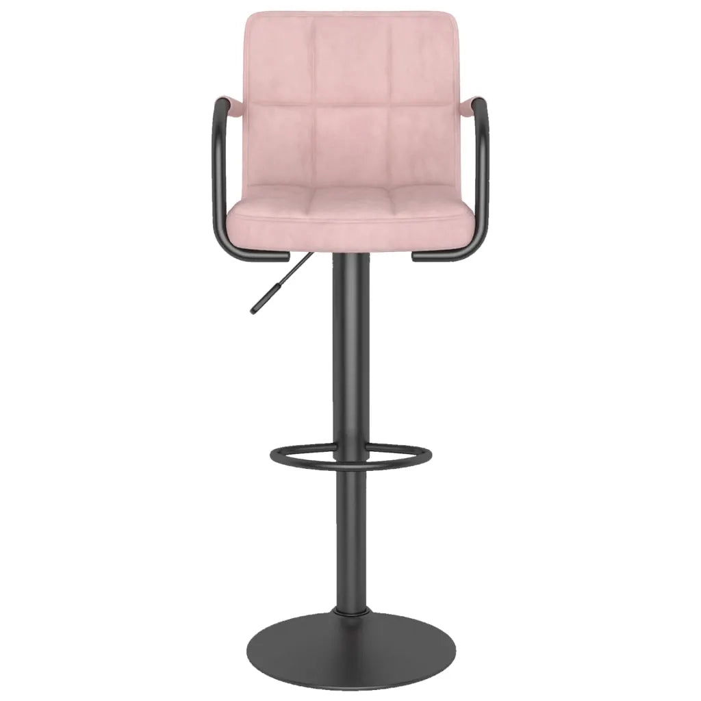 Sgabelli da Bar 2 pz Rosa in Velluto 334664
