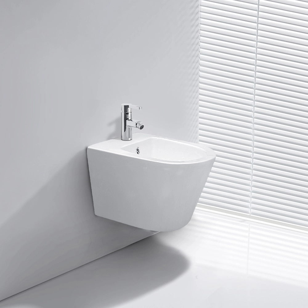 Bidet Sospeso YJ-1385 in Ceramica Bianco Lucido