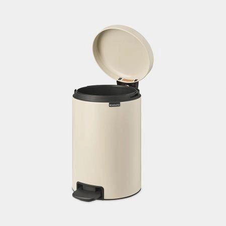 Brabantia 149924 NewIcon Pattumiera a Pedale 12 L Chiusura Ammortizzata Base Antiscivolo Coperchio Antiodore colore Beige