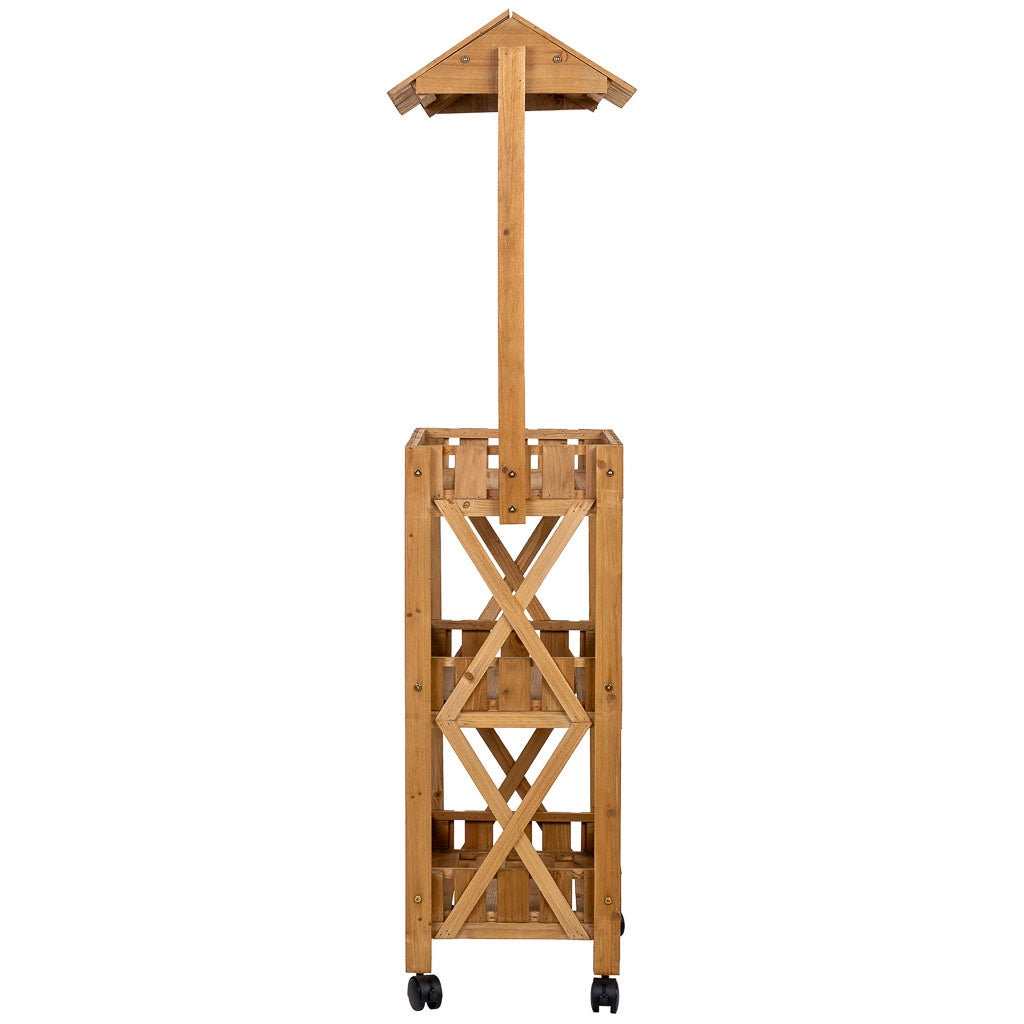 Espositore in legno con 3 vassoi 56x32x148h cm