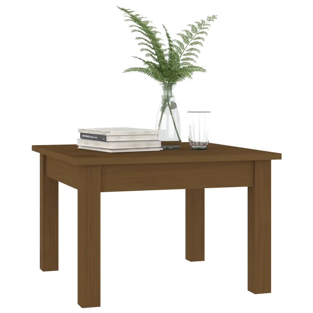 Tavolino da Salotto ambra 45x45x30 cm Legno Massello di Pino 814227