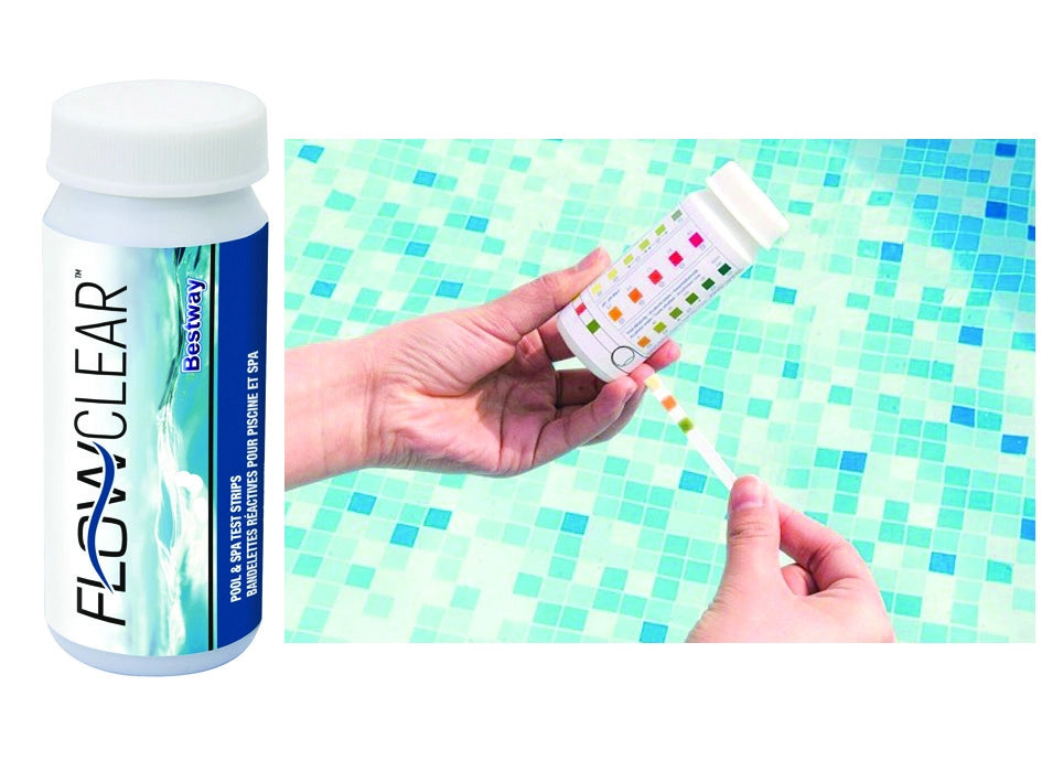 ACQUA TEST PER PISCINE E SPA STRISCE 3 IN 1- - 50 strisce in flacone (art.58142) - 3 pezzi BESTWAY