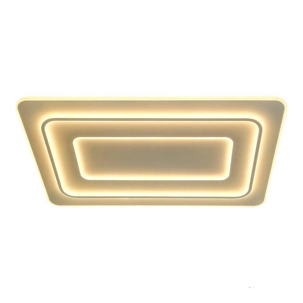 Trade Shop - Lampadario Plafoniera Led Rettangolare 123w 3 Tonalità Luce Bt Telecomando C66-3c -