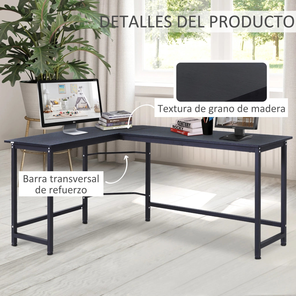 Scrivania angolare in metallo ¨C Zephmum ¨C 168x120x75cm