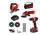 Kit TE-TK 18/3 Li Einhell trapano smerigliatrice e seghetto 4Ah Power X-Change