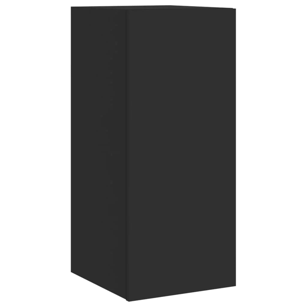 Mobile TV multimediale mensola TV credenza mobile TV parete attrezzata per sala da pranzo soggiorno camera da letto con luci LED 30,5 x 35 x 70 cm nero 02_0027876
