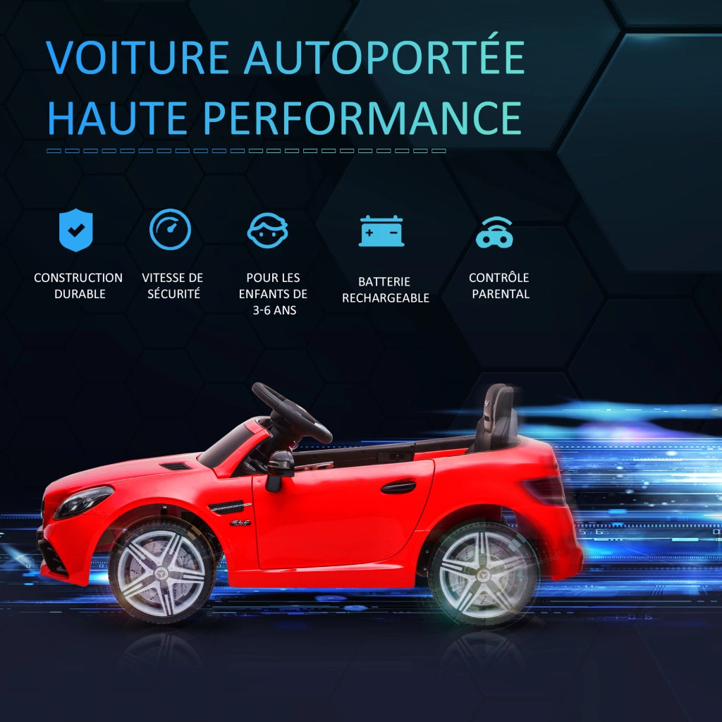 Automobile elettrica per bambini Mercedes SLC 300 ¨C zephmum ¨C 12V, telecomando, rosso