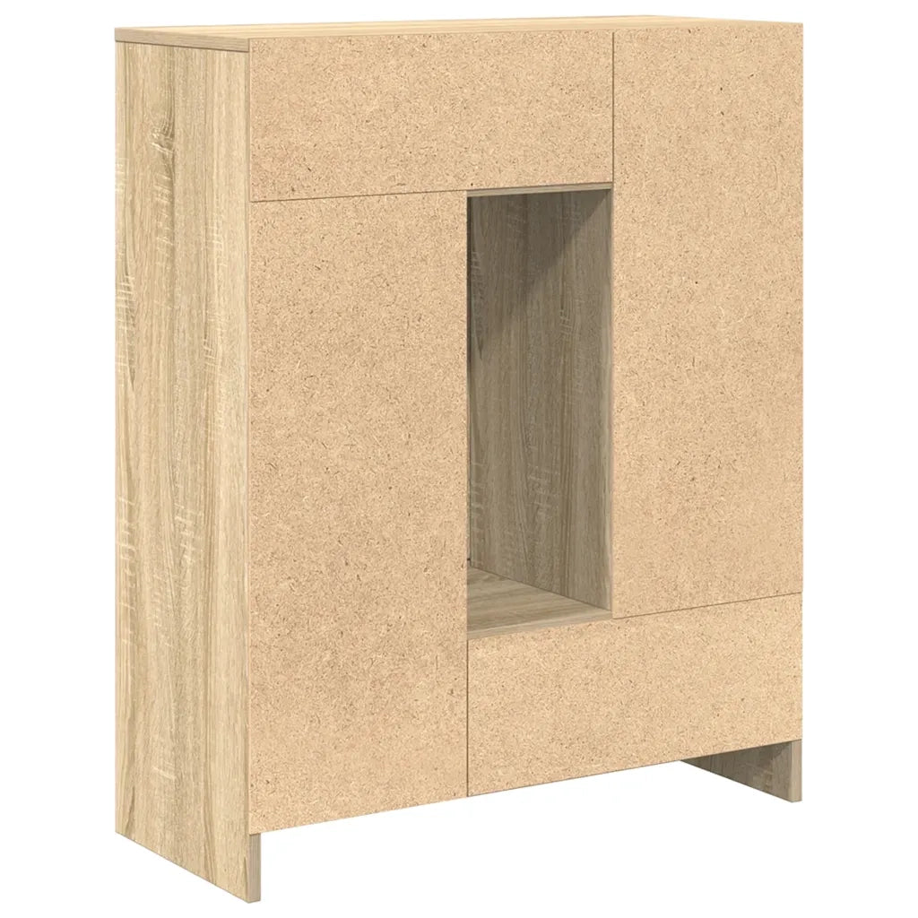 Credenza | Madia | Buffet da pranzo | Armadio da pranzo con Cassetti e Ante Rovere Sonoma 73x31x90 cm