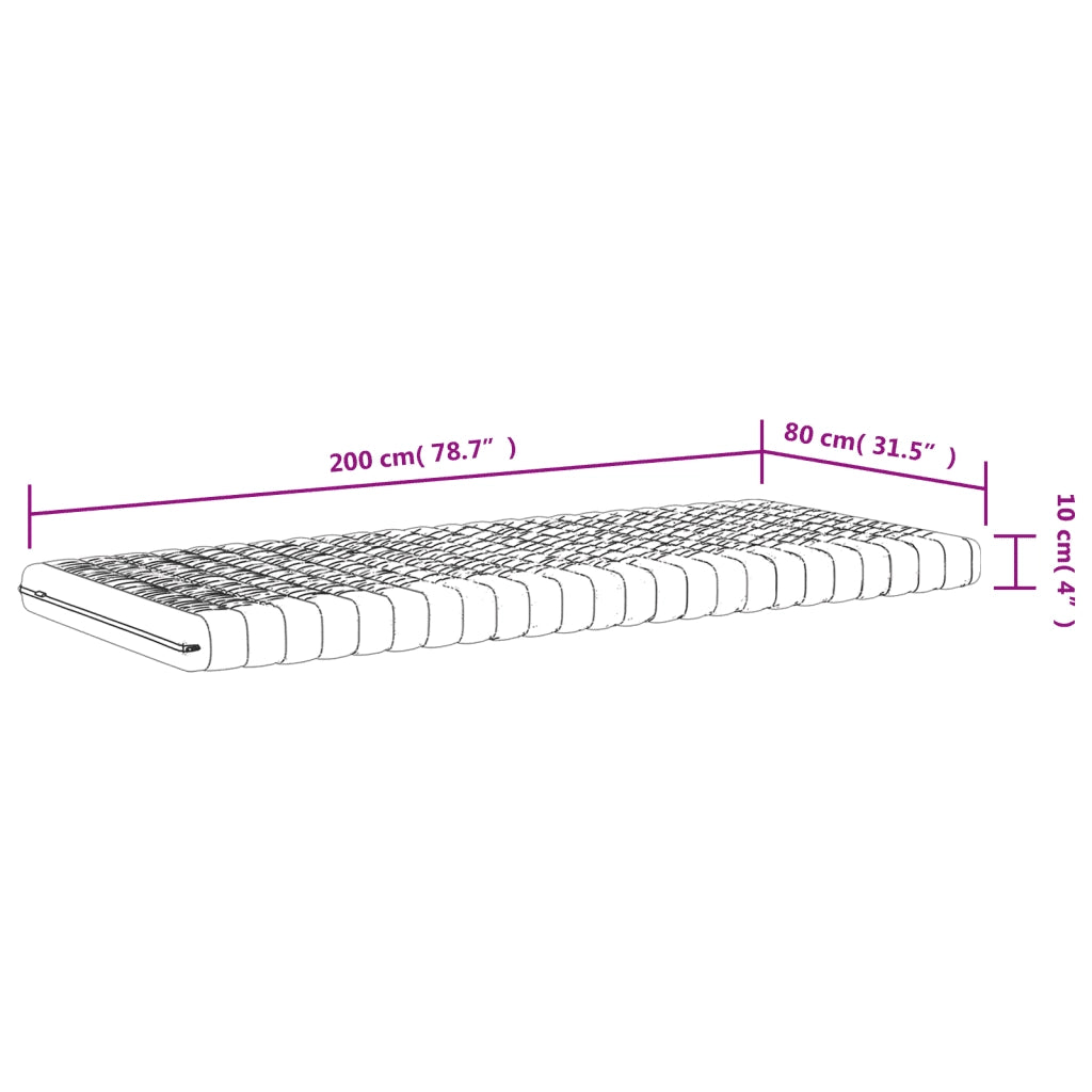 Materassi in Schiuma 2pz Bianchi 80x200cm 7 Zone Durezza 20 ILD