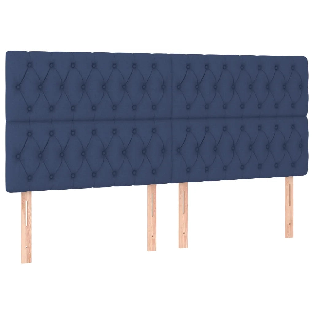 Letto a Molle Materasso e LED Blu 200x200cm in Tessuto cod mxl 58538