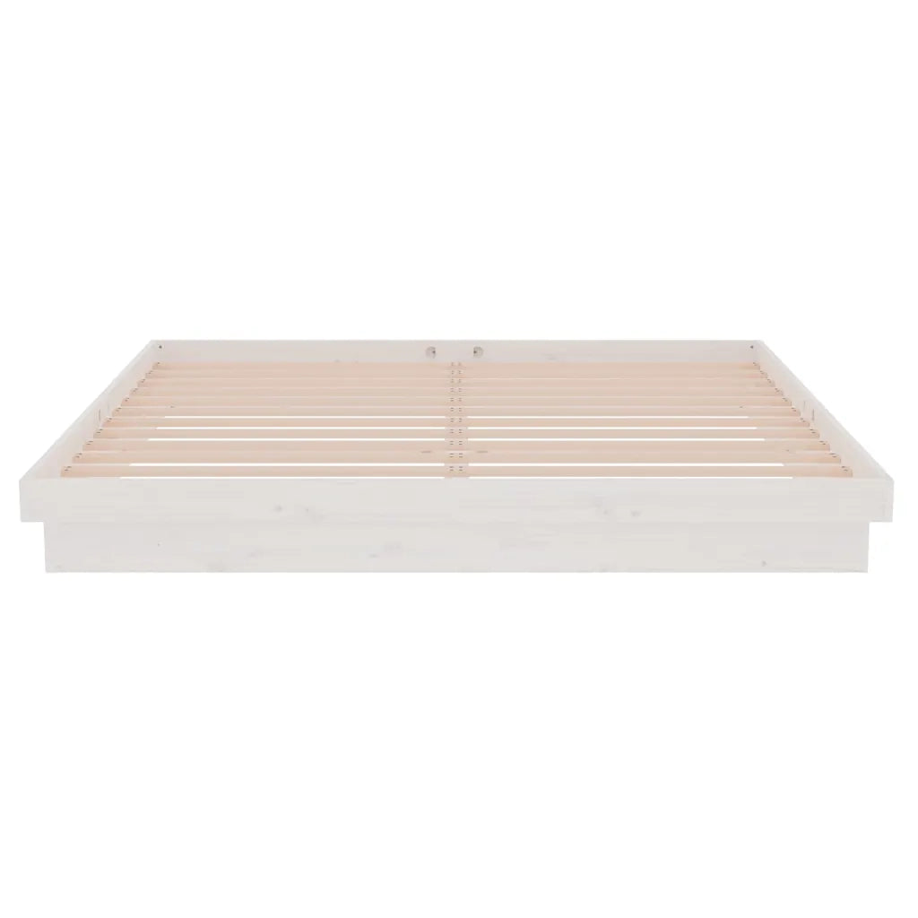 Giroletto-Struttura Letto Bianco in Legno Massello 180x200 cm Super King 989346