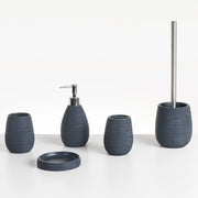Set di accessori per il bagno blu scuro stile elegante