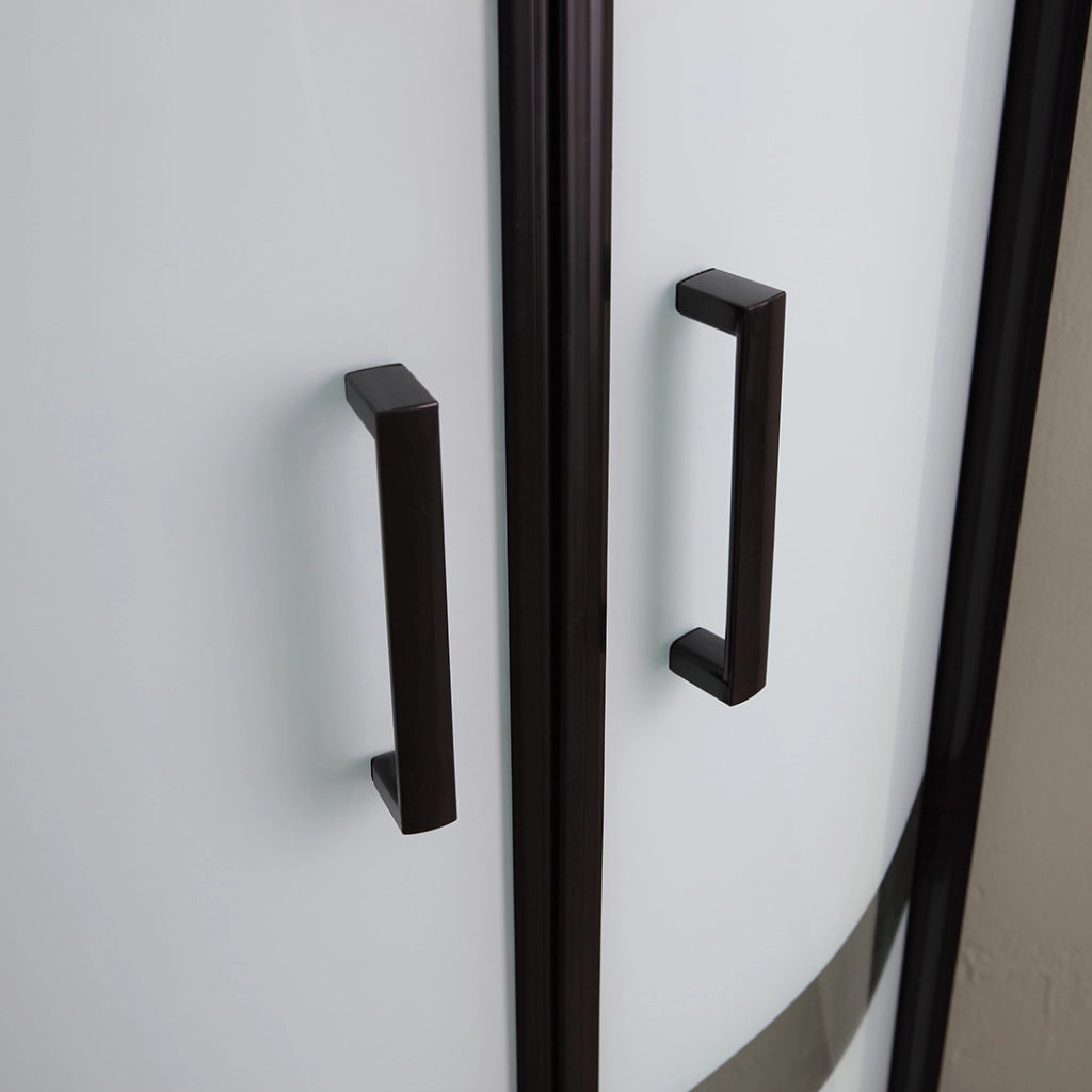 Box doccia semicircolare 80x80 cristallo nero