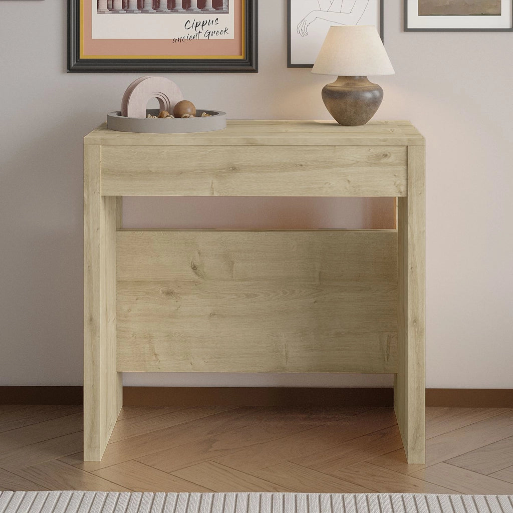 Tavolo da pranzo allungabile in legno "Nivo" - 80 x 44 x 76 cm - Beige