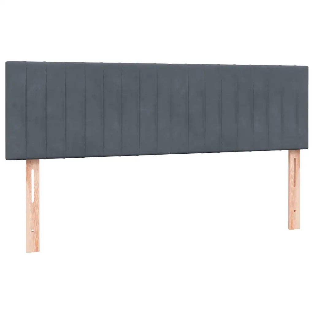 vidaXL Giroletto a Molle con Materasso Grigio Scuro 160x210 cm Velluto