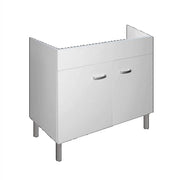 Mobile Sottolavello da Cucina 100x50x69 cm con 2 Ante in Nobilitato Bianco Opaco