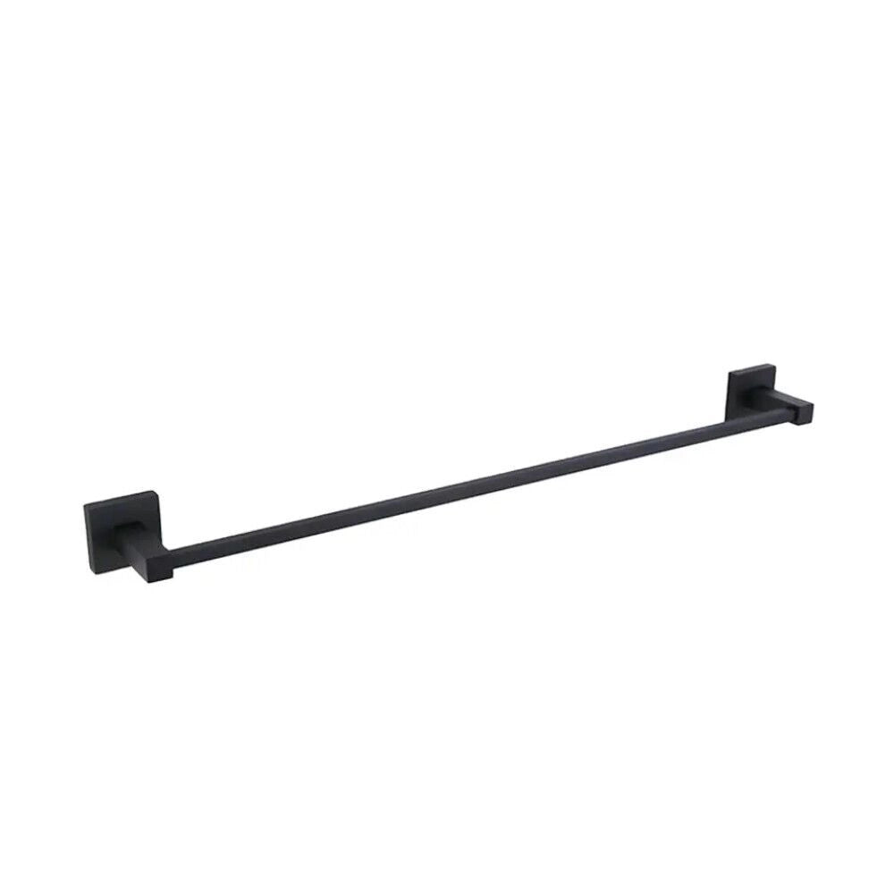 Porta asciugamani bagno da muro maniglia 60CM in acciaio inox nero opaco 79989