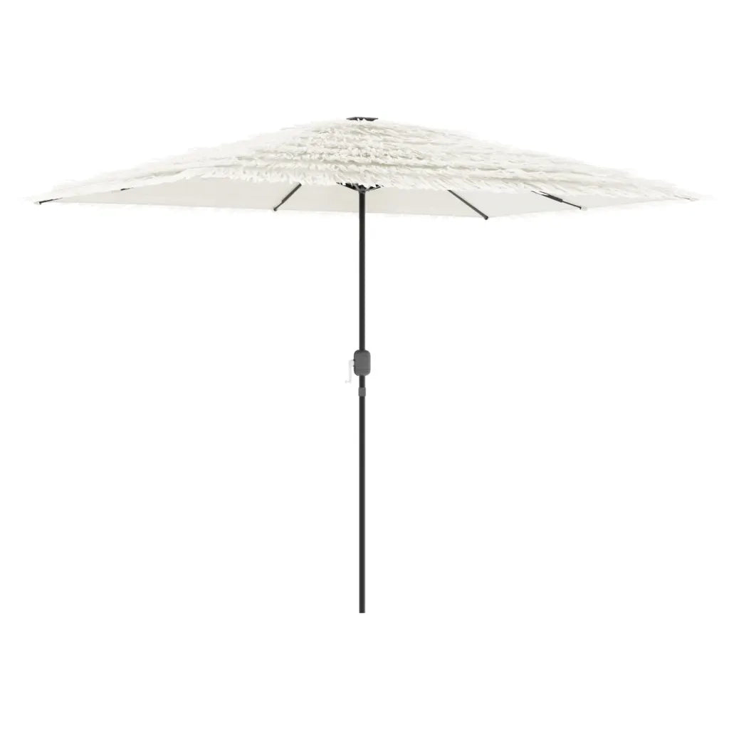Ombrellone Giardino-Ombrello da Balcone con Palo in Acciaio Bianco 300x200x250 cm