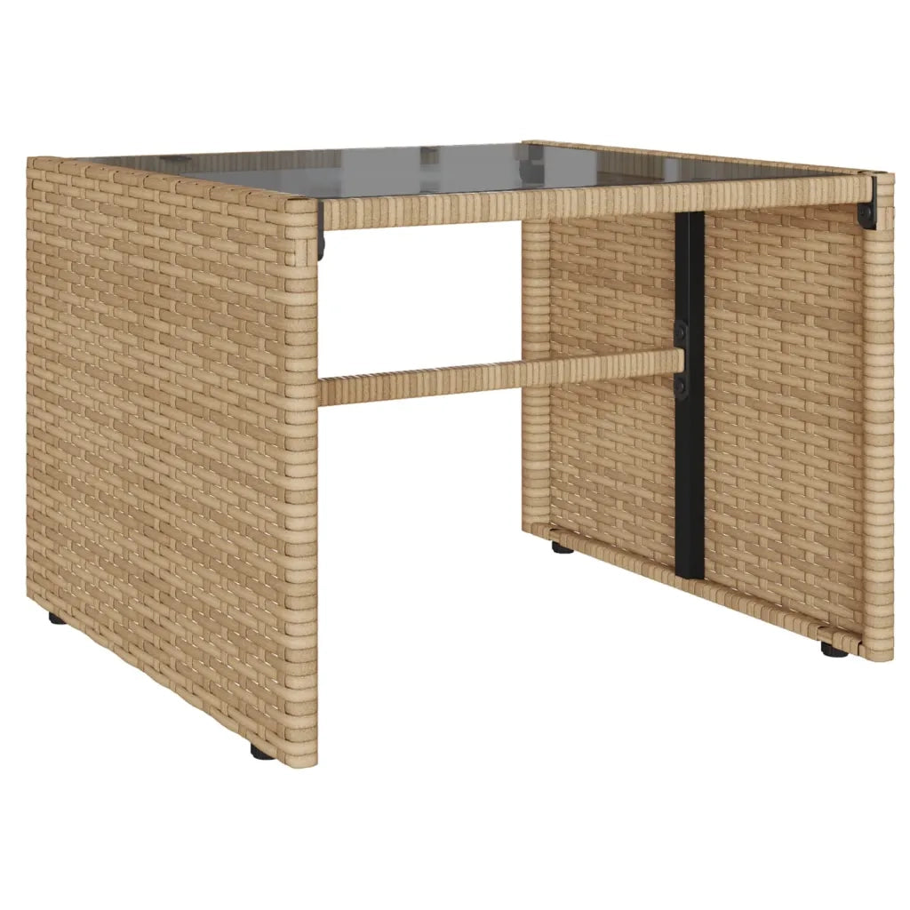 Set Divano da Giardino 4 pz | Set Salotto da Giardino con Cuscini Beige in Polyrattan