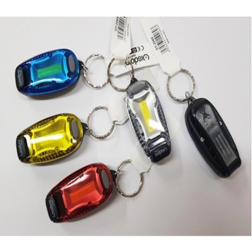 Trade Shop - Mini Torcia Led Portachiavi Light Flashlight Tascabile Clip Cintura Gadget -