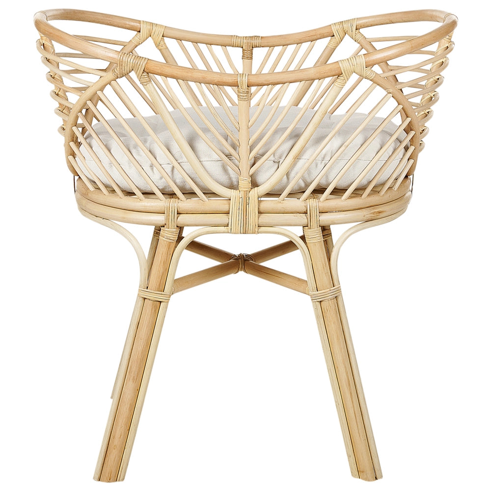 Culla in rattan naturale 87 x 55 x 92 cm Cestino per bambini con cuscino Decorazione Accessorio Boho Rustico